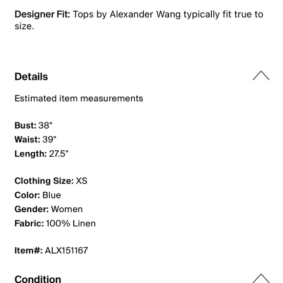 Alexander Wang Long Sleeve Scoop Neck T-Shirt - Blue & Black (Size XS) - Picture 4 of 6